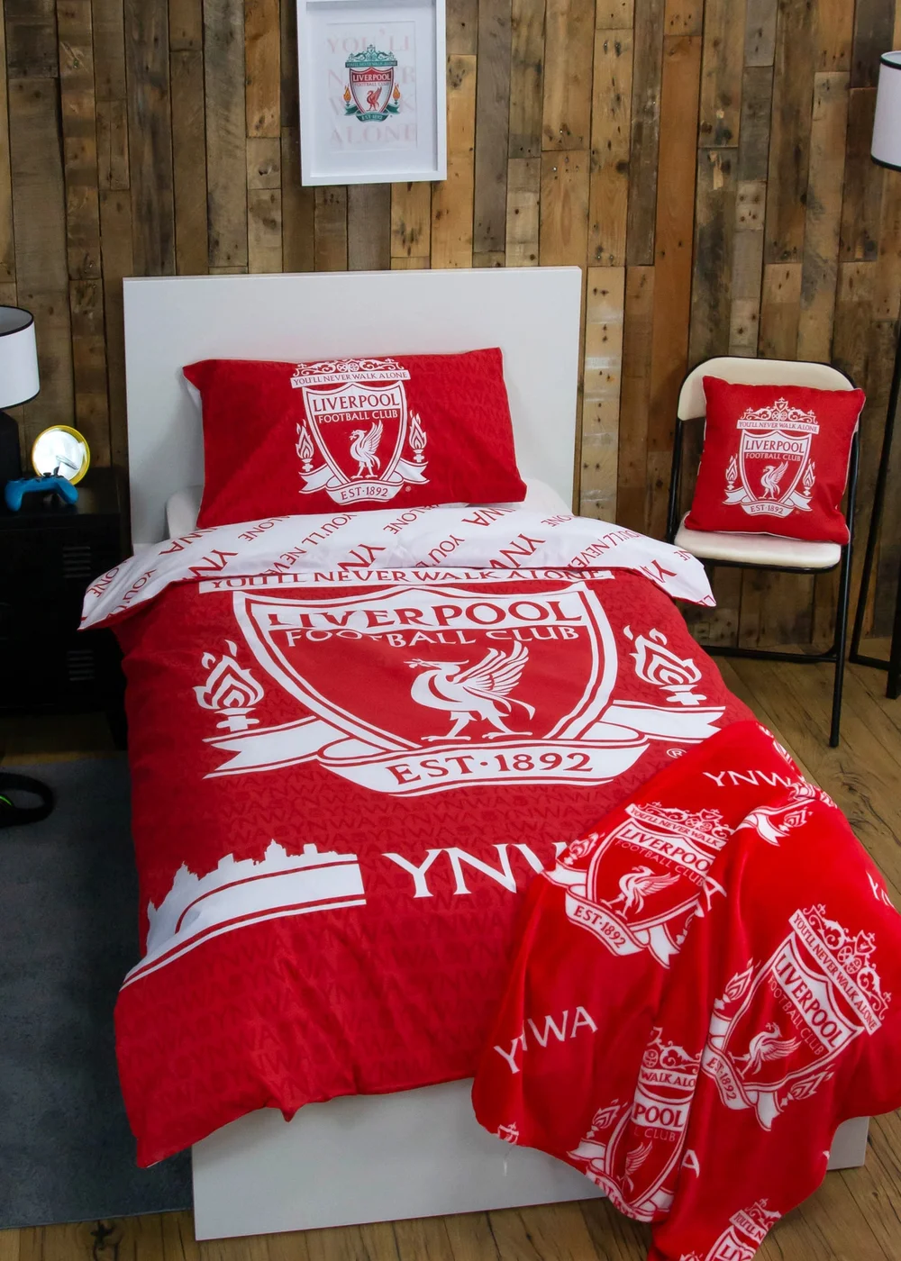 Liverpool Tone Reversible Duvet Cover Set - Single Image 1