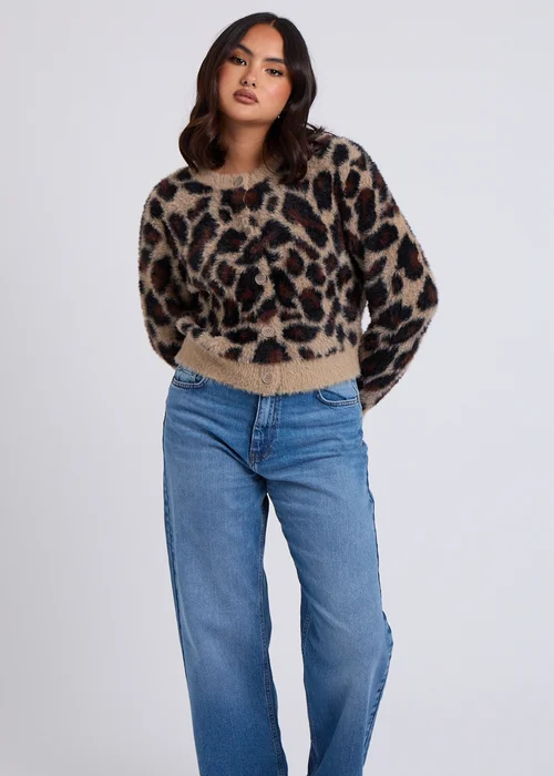 Urban Bliss Brown Leopard Print Cardigan - S Image 2