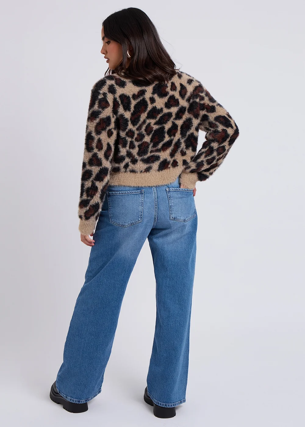 Urban Bliss Brown Leopard Print Cardigan - S Image 4