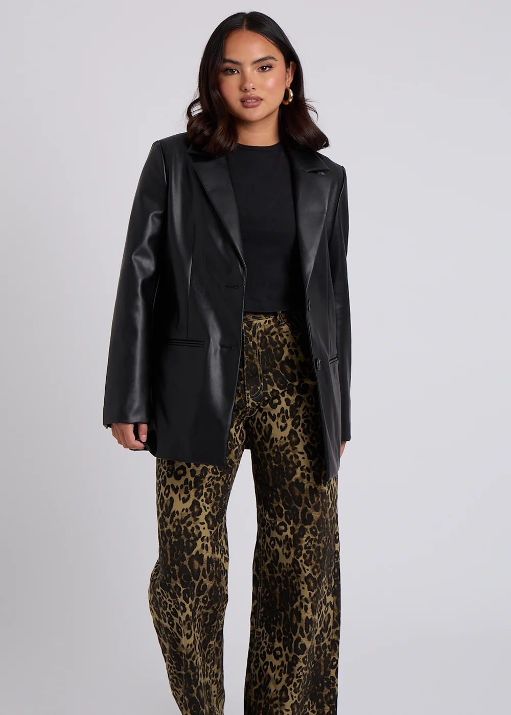Urban Bliss Black PU Blazer - 8 Image 2