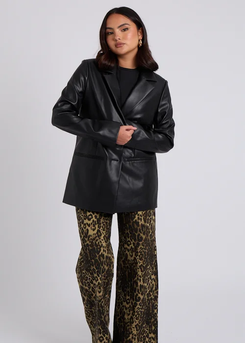 Urban Bliss Black PU Blazer - 8 Image 3