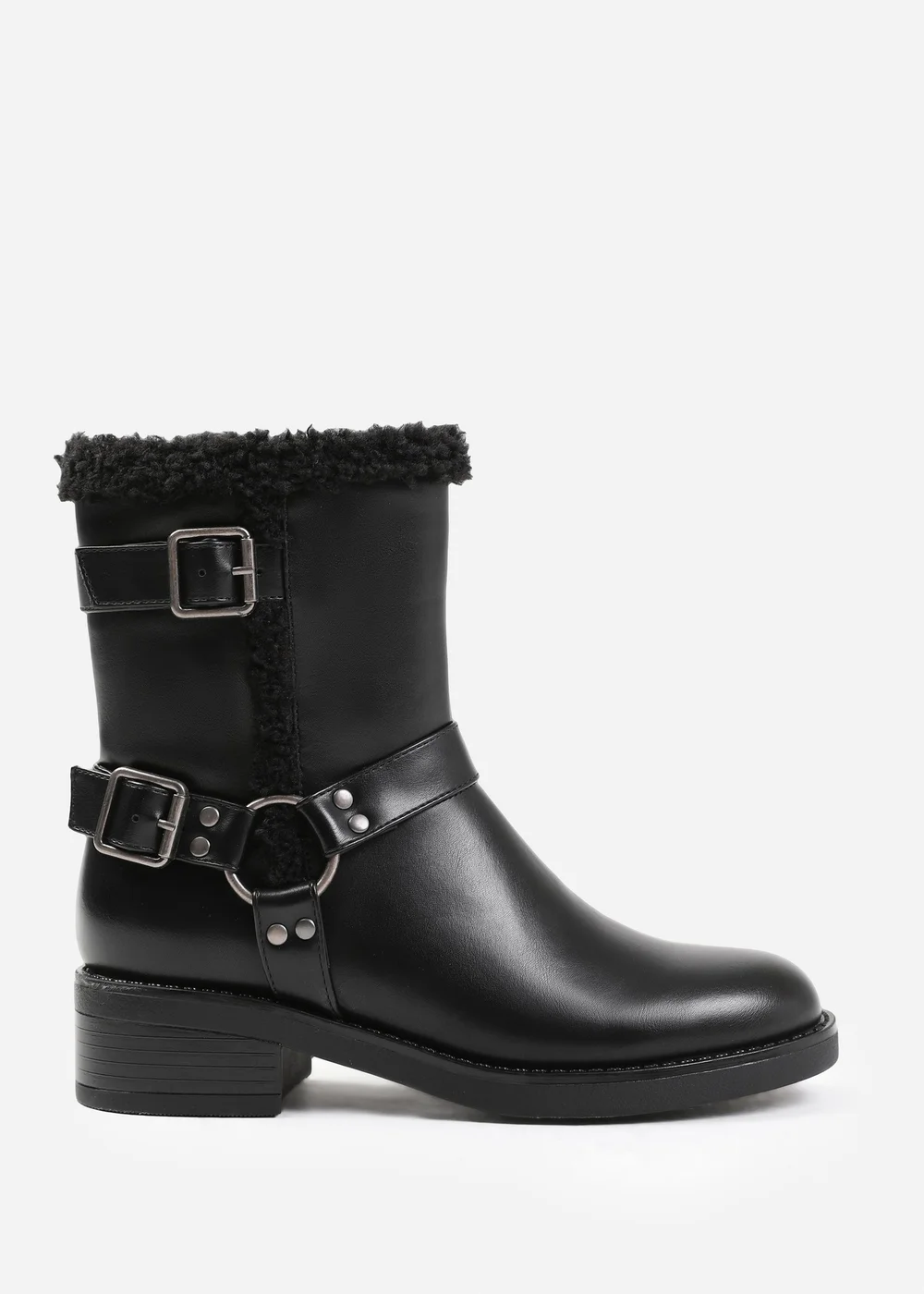 Where's That From Black Wynter Ankle Boot With Buckle Detailing - 3 Image 2