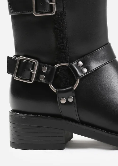 Where's That From Black Wynter Ankle Boot With Buckle Detailing - 3 Image 4