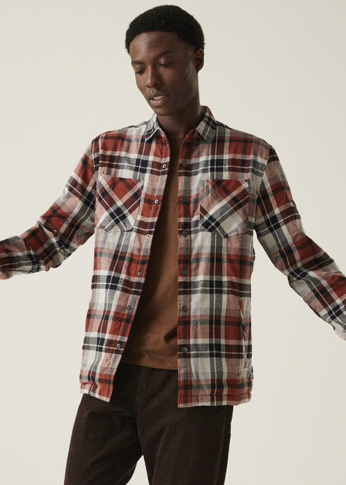 Regatta Burnt Henna Check Thamos Shirt - M Image 1