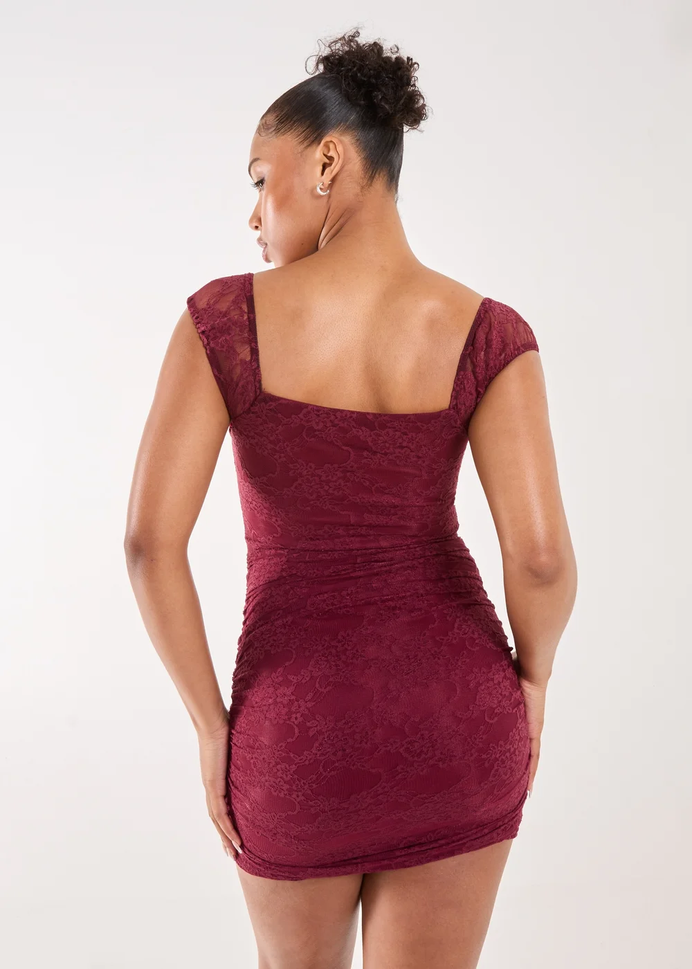 Pink Vanilla Red Lace Sweetheart Mini Dress - 6 Image 2