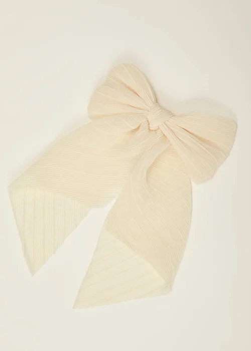 Madein Cream Oversized Elise Pleated Bow - One Size Image 3
