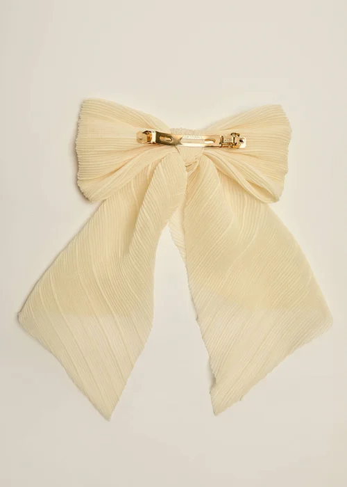 Madein Cream Oversized Elise Pleated Bow - One Size Image 4