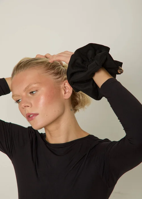 Madein Black Astrid Layered Scrunchie - One Size Image 2
