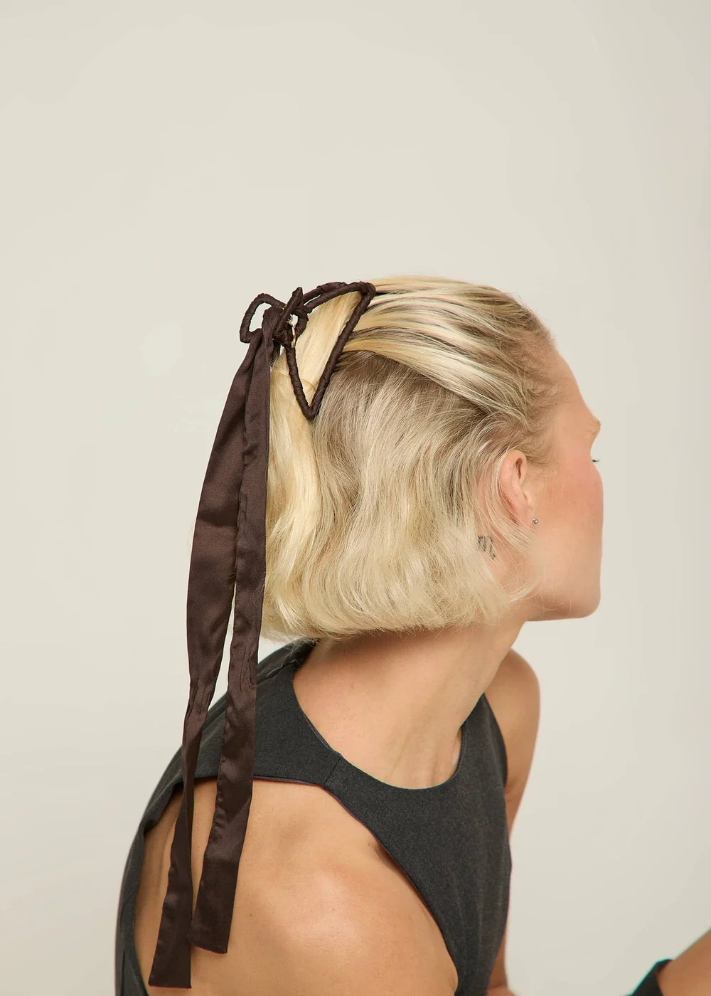 Madein Chocolate Aurora Ribbon Claw Clip - One Size Image 1