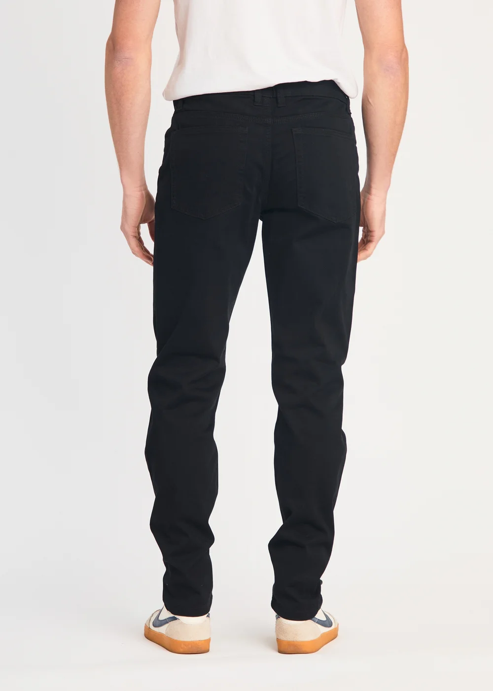 French Connection Black Cotton Five-Pocket Chino Trousers - S Image 2