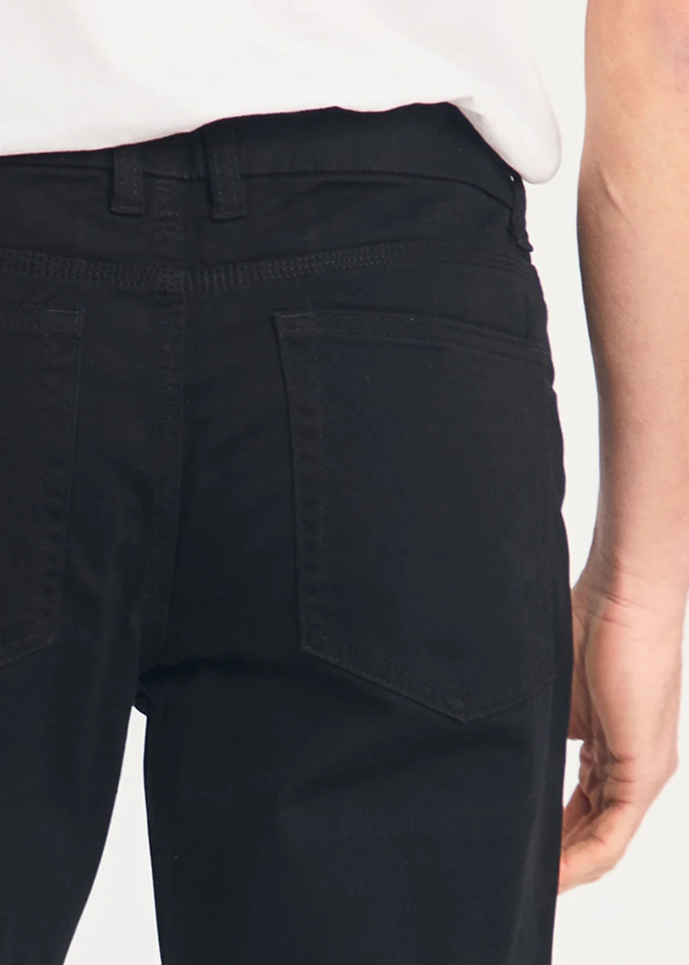 French Connection Black Cotton Five-Pocket Chino Trousers - S Image 4