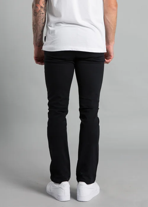 French Connection Black Cotton Regular Fit Chino Trousers - S Image 2