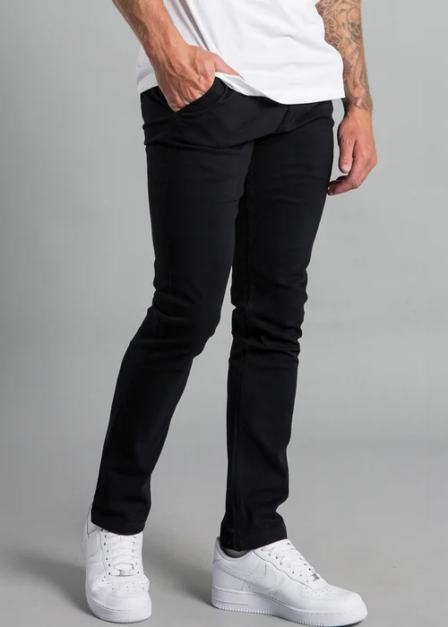 French Connection Black Cotton Regular Fit Chino Trousers - S Image 3