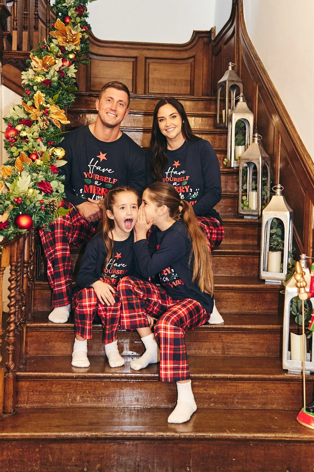 In The Style Multi Slogan Print Matching Family Pyjama Set - Size 6-8 Image 2