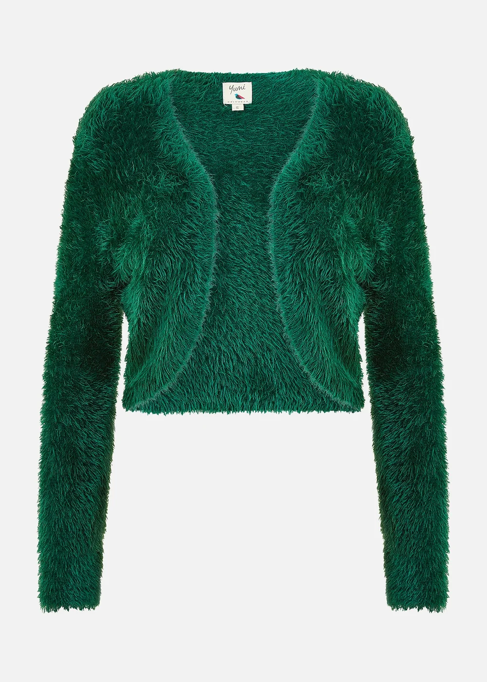 Yumi Green Eyelash Knit Bolero - M Image 3