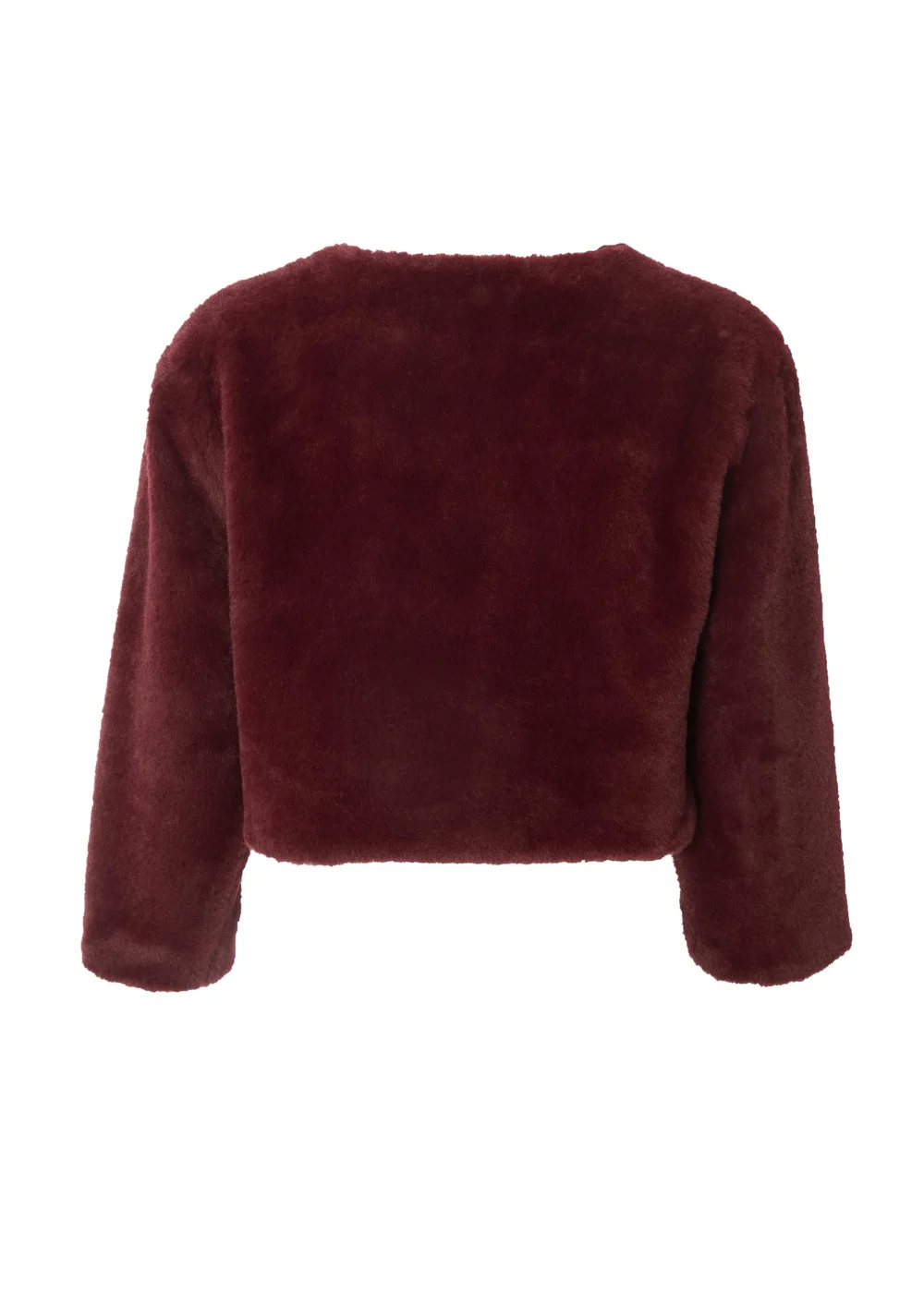 Quiz Red Faux Fur Long Sleeve Cape - S Image 5