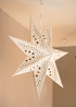 ValueLights White Velvet Star Light Plug in Wall Light Christmas Tree Topper (45cm x 45cm x 13cm) - One Size Image 2