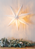 ValueLights White Velvet Star Light Plug in Wall Light Christmas Tree Topper (45cm x 45cm x 13cm) - One Size Image 3