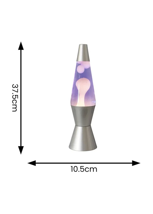 ValueLights Razzo LED Purple and White Lava Lamp (37.5cm x 10.5cm x 10.5cm) - One Size Image 6