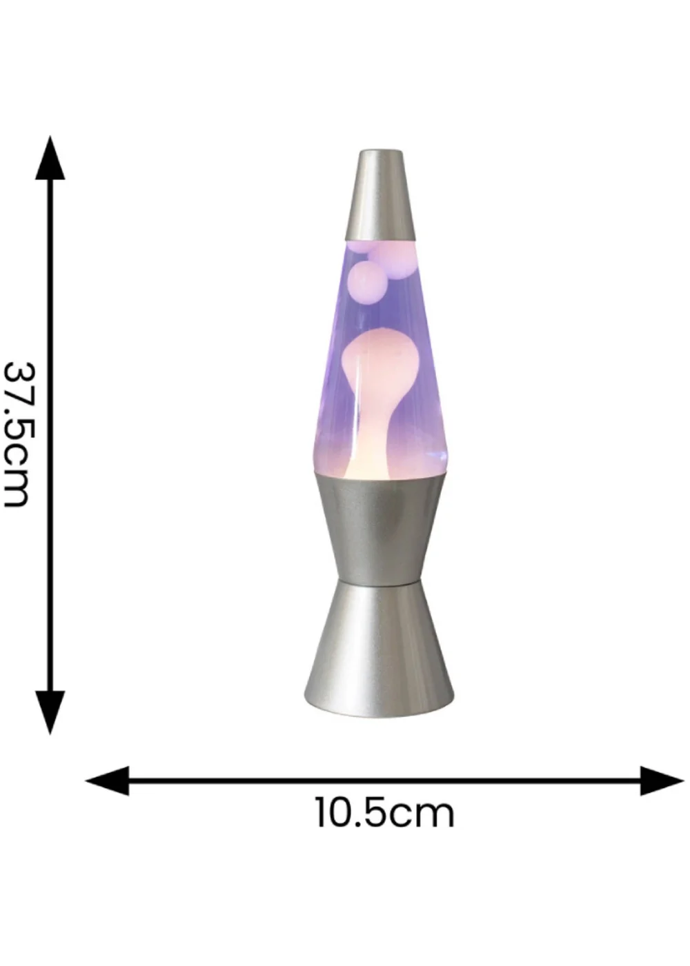 ValueLights Razzo LED Purple and White Lava Lamp (37.5cm x 10.5cm x 10.5cm) - One Size Image 5