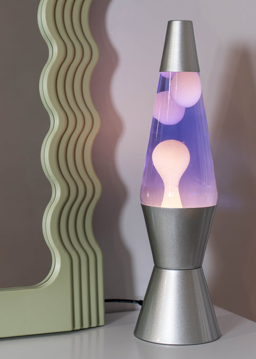 ValueLights Razzo LED Purple and White Lava Lamp (37.5cm x 10.5cm x 10.5cm) - One Size Image 1