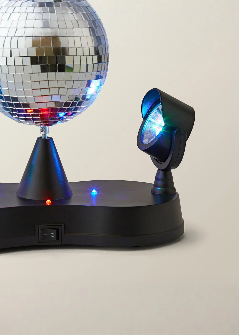 ValueLights Dolly Disco Ball Rotating RGB LED SpotLight Table Lamp (23.5cm x 15cm x 27cm) - One Size Image 4