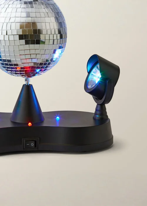 ValueLights Dolly Disco Ball Rotating RGB LED SpotLight Table Lamp (23.5cm x 15cm x 27cm) - One Size Image 4