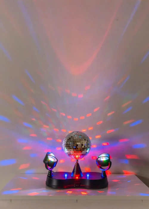 ValueLights Dolly Disco Ball Rotating RGB LED SpotLight Table Lamp (23.5cm x 15cm x 27cm) - One Size Image 3