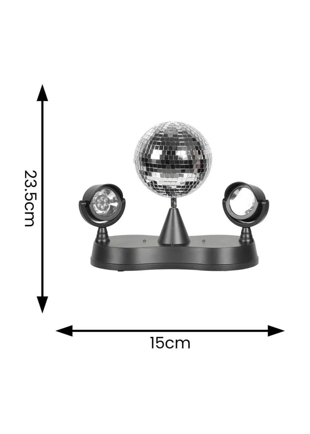 ValueLights Dolly Disco Ball Rotating RGB LED SpotLight Table Lamp (23.5cm x 15cm x 27cm) - One Size Image 6
