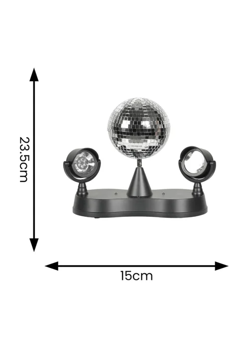 ValueLights Dolly Disco Ball Rotating RGB LED SpotLight Table Lamp (23.5cm x 15cm x 27cm) - One Size Image 6