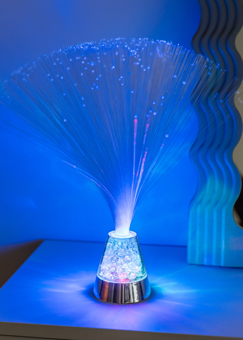 ValueLights Fibre Optic Colour Changing LED Table Lamp Battery Operated (33cm x 8cm x 8cm) - One Size Image 1