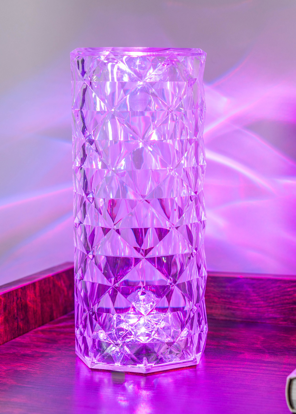 ValueLights Remote Control Colour Changing LED Crystal Style Touch Light (21.5cm x 9cm x 9cm) - One Size Image 1