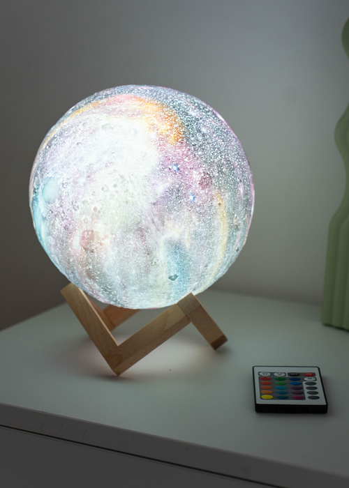 ValueLights Neptune Remote Control Colour Changing LED Planet Lamp (22cm x 18cm x 18cm) - One Size Image 1