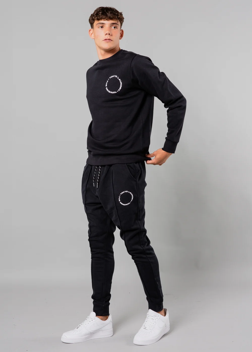 Tokyo Laundry Navy Crew Neck Sweatshirt with Logo Print - S Image 3