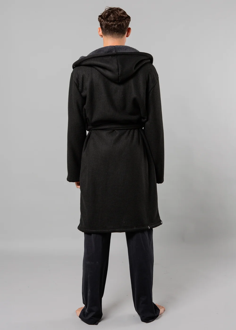 Tokyo Laundry Black Waffle Dressing Gown - Medium Image 2