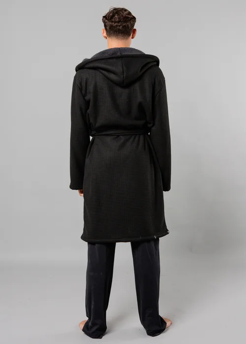 Tokyo Laundry Black Waffle Dressing Gown - Medium Image 2