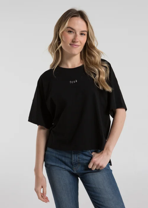 French Connection Black 2-Pack Cotton Printed Short Sleeve T-Shirts - Extra small Image 2
