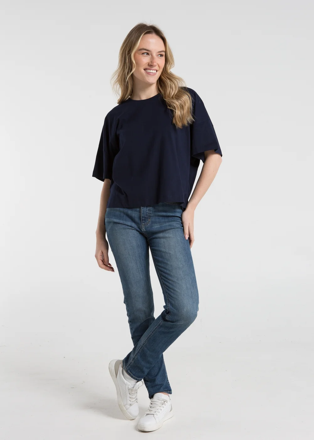 French Connection Navy 3-Pack Cotton Crew Neck Boxy Fit Short Sleeve T-Shirts - Extra small Image 4