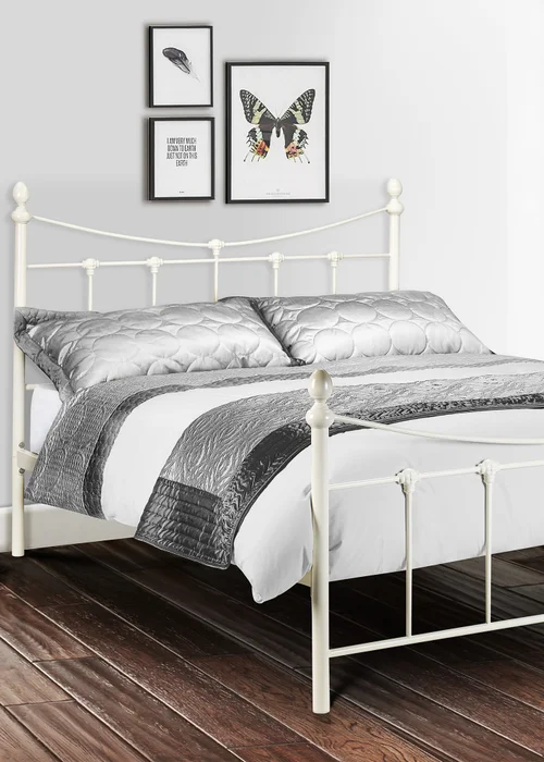 Julian Bowen Stone White Rebecca Bed - Single Image 1