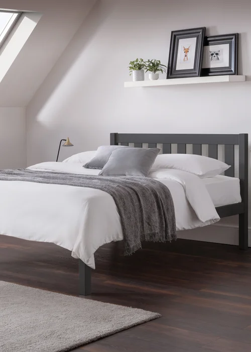 Julian Bowen Anthracite Luna Bed - Single Image 1