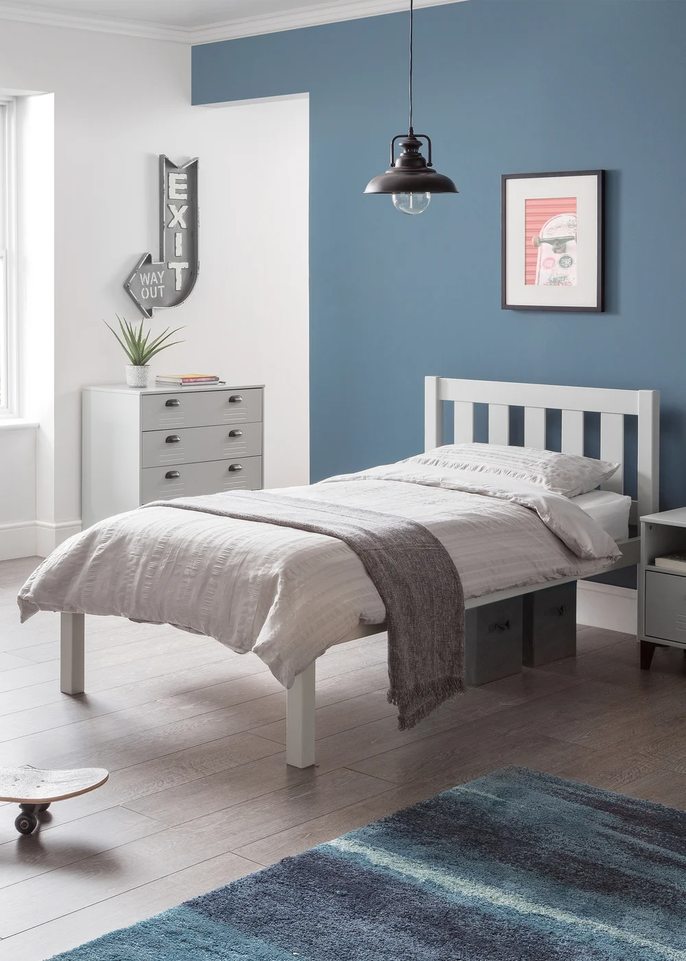 Julian Bowen Dove Grey Luna Bed - Single Image 2