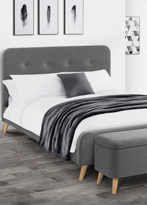 Julian Bowen Grey Astrid Bed - King Image 1