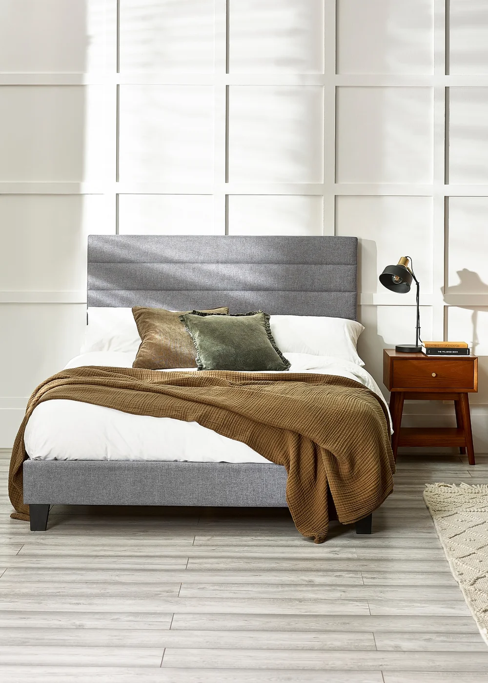 Julian Bowen Grey Merida Bed - Single Image 1