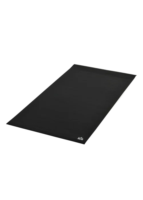HOMCOM Black Thick Gym Equipment Mat Non-slip Floor Protector Mat - One Size Image 1