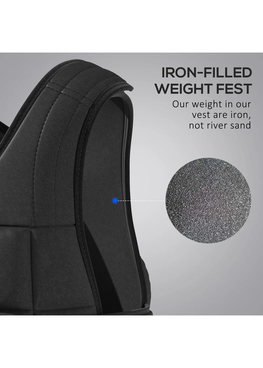 HOMCOM Adjustable Weight Vest Running Gym Training Weight Loss Black - Medium Image 5