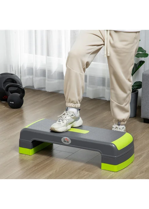 HOMCOM Aerobic Step Three-Level Adjustable Exercise Stepper for Home Office - One Size Image 1