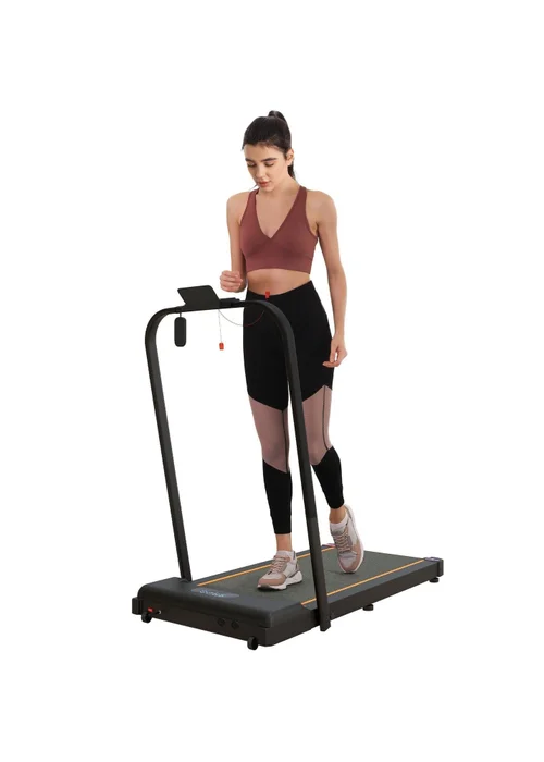 SPORTNOW 2.5HP Folding Treadmill Walking Pad w/ LED Display Orange - One Size Image 2