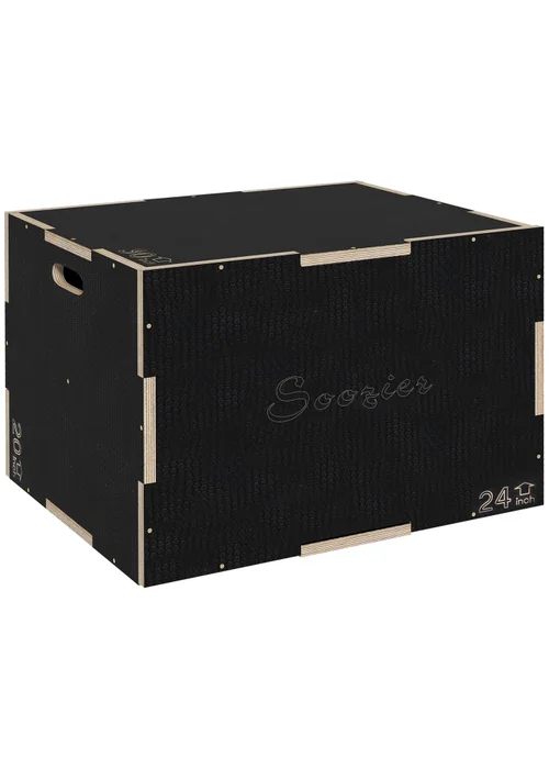 SPORTNOW Pylometric Jump Box Wooden Pylo Box for Home Gym - One Size Image 2