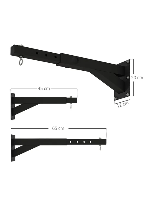 SPORTNOW 5-Length Adjustable Punch Bag Bracket for Boxing Punching Training - One Size Image 3