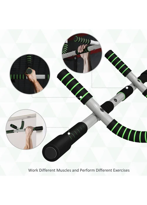 HOMCOM Indoor Fitness Door Horizontal Bar Pull-ups Home Gym Upper Body Workout - One Size Image 5